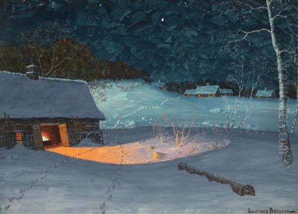 Forge's Glow, Norway Oil Painting by Gulbrand Sether