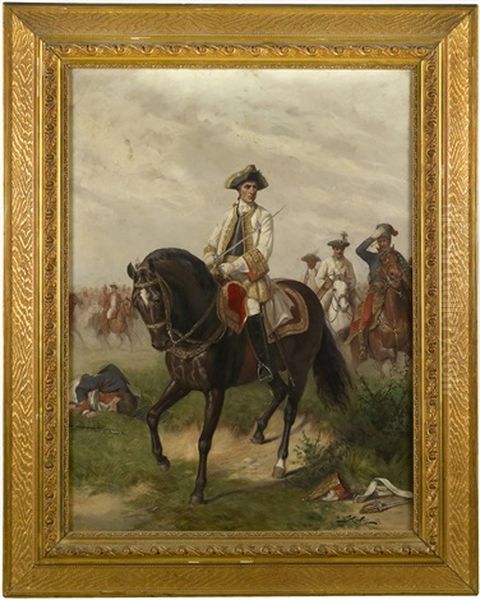 Feldmarschall Ernst Gideon Freiherr Von Laudon Zu Pferde Oil Painting by Adam Setkowicz