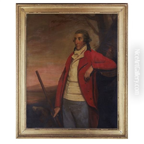 Portrait Of Captain David Skene Of 28th Foot Oil Painting by John Thomas (Seaton) Seton