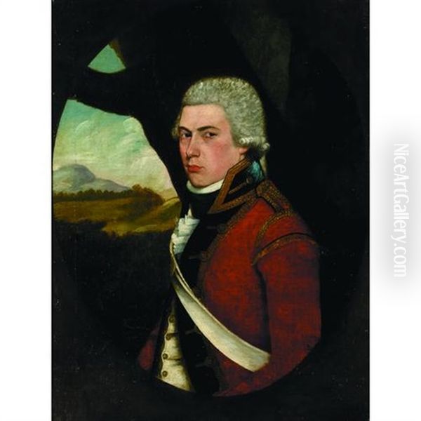 A Portrait Of An Officer Oil Painting by John Thomas (Seaton) Seton