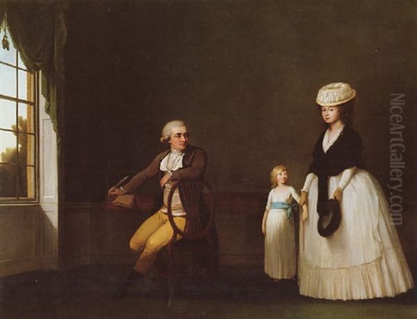 Portrait Of The Dibdin Family Oil Painting by John Thomas (Seaton) Seton