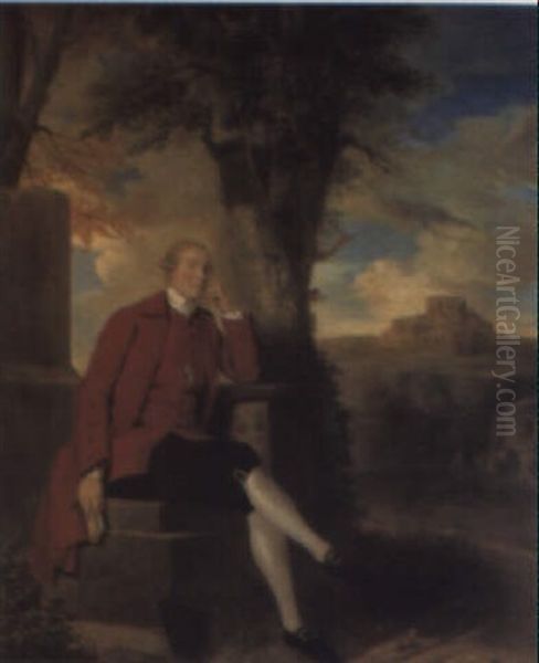 Portrait Of Mr. Halowell Oil Painting by John Thomas (Seaton) Seton