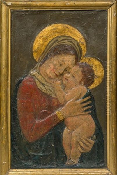 Vierge A L'enfant Oil Painting by Desiderio da Settignano