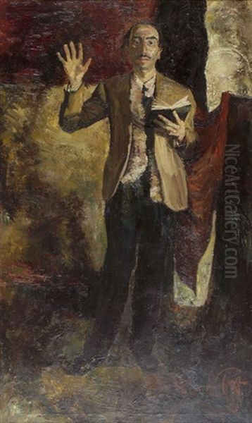 Bildnis Des Rabbi Dr. Moshe Seeligmann Oil Painting by Robert Seuffert