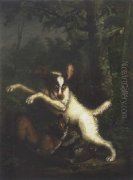 L'attaque Du Renard Oil Painting by Johann Friedrich Seupel