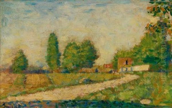 Au Bord Du Village Oil Painting by Georges Seurat