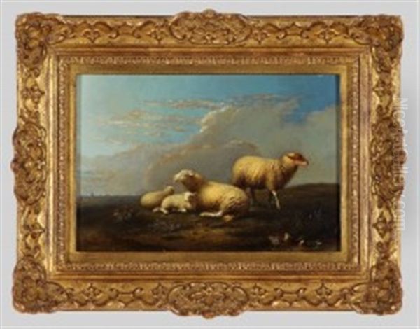 Federvieh Und Hase Oil Painting by Franz van Severdonck