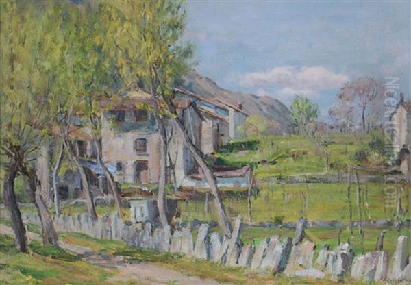 Paesaggio Campestre Oil Painting by Pompilio Seveso