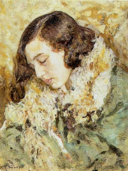 Anna Che Dorme Oil Painting by Pompilio Seveso