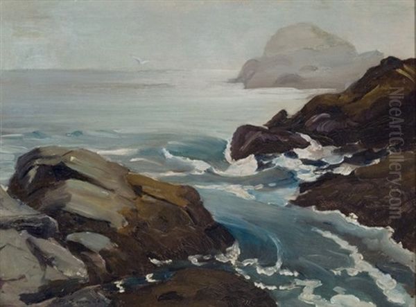 Gull Rock, Monhegan Oil Painting by Amanda Brewster Sewell