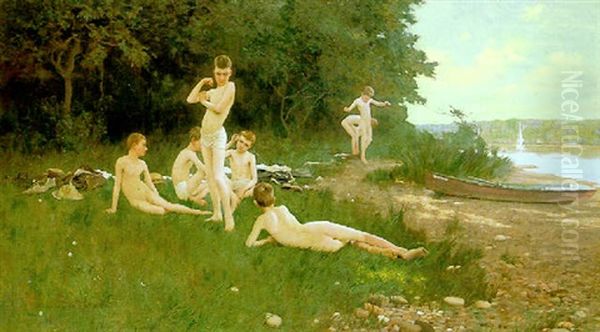 Bathers Oil Painting by Robert Van Vorst Sewell