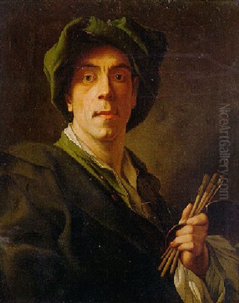 Self Portrait Oil Painting by Christian Seybold