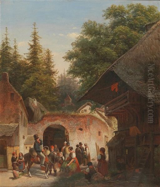 A Good Drop Oil Painting by Eduard Gustav Seydel