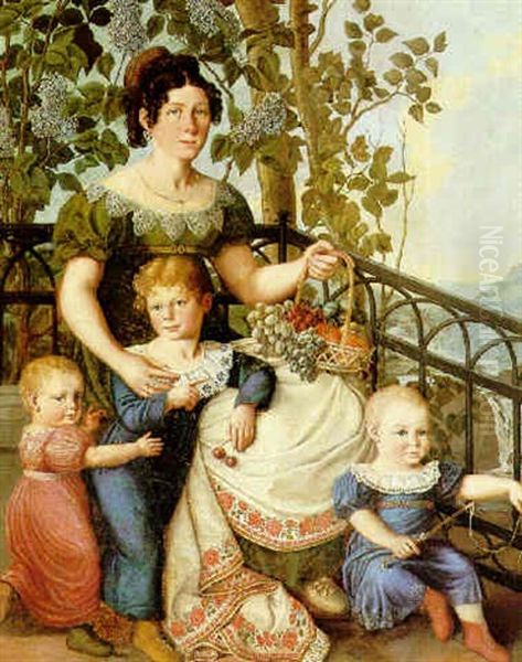 Die Seydewitzsche Familie Oil Painting by Carl Christian Seydewitz