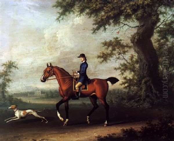 Portrait Equestre D'un Jeune Cavalier Sur Fond De Paysage Oil Painting by James Seymour