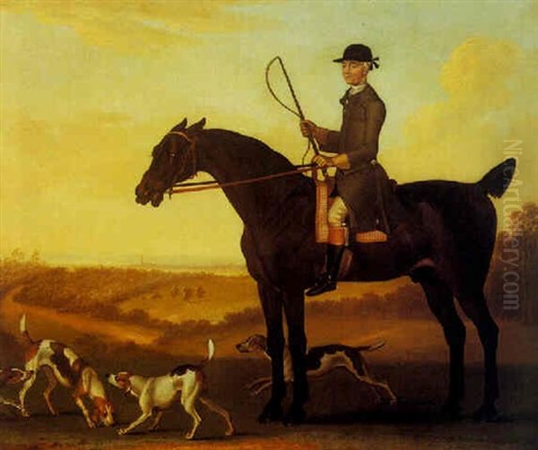 A Huntsman With Hounds In A Landscape Oil Painting by James Seymour