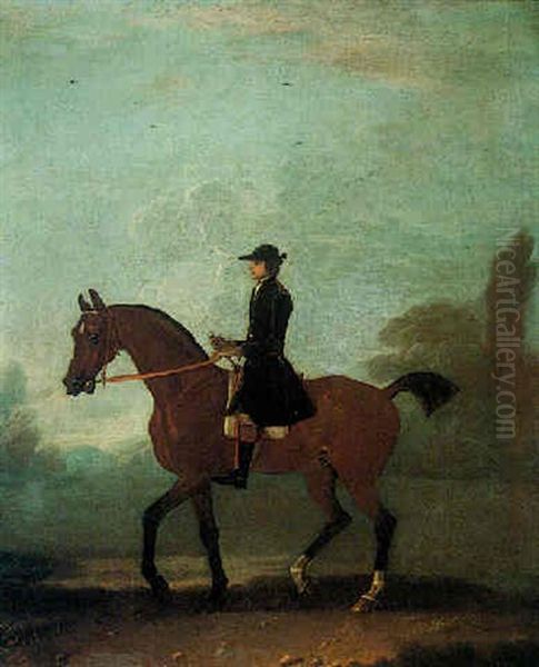 Gentleman Out Riding On His Hunter Oil Painting by James Seymour