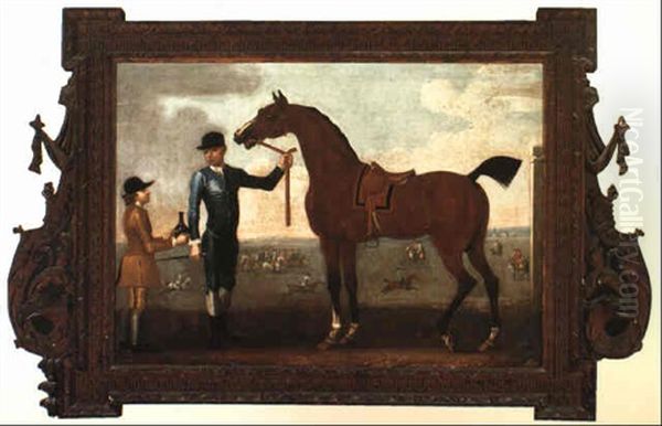 'flying Childers' With A Jockey And Groom Oil Painting by James Seymour