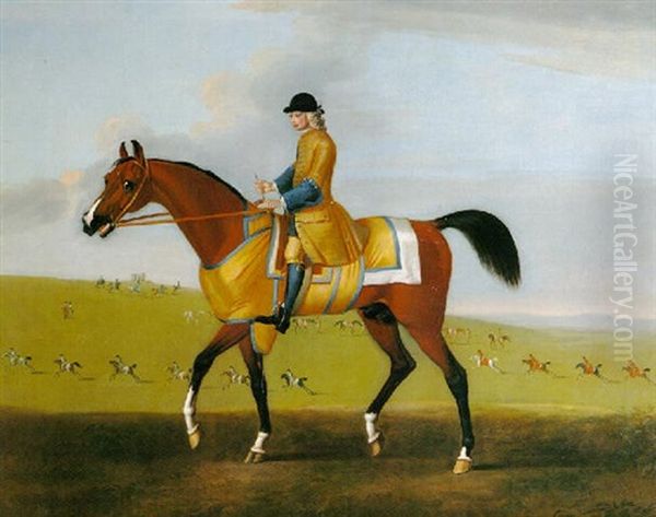 A Groom On Flying Childers, With Horsemen Beyond Oil Painting by James Seymour