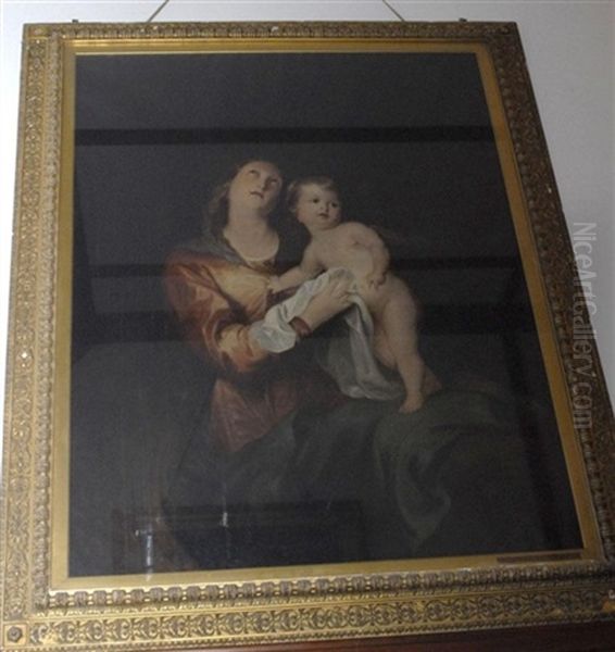 Virgin And Child (after Sir Antony Van Dyck) Oil Painting by Jane Fortescue Seymour