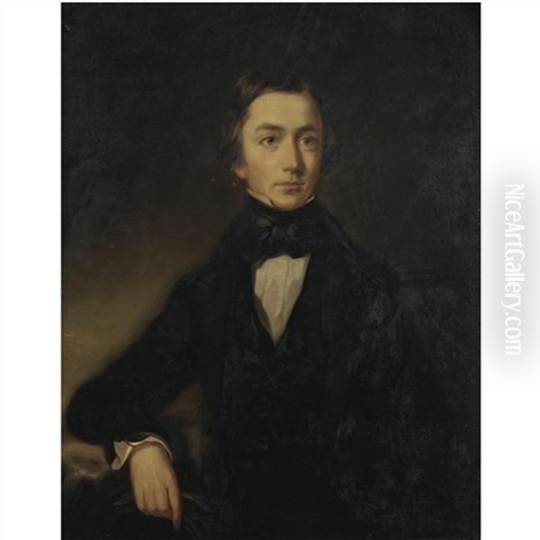 Portrait Of John Billingsley Seymour (1822-1843) Oil Painting by Jane Fortescue Seymour