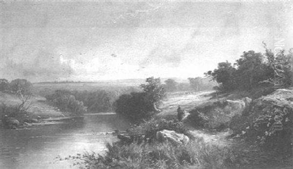 The River Tivney, South Wales Oil Painting by Thomas Seymour