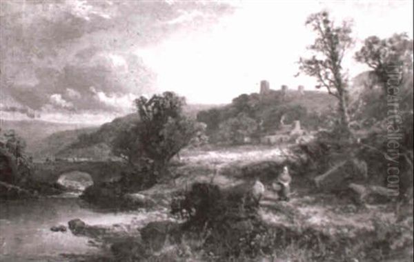 Richmond Castle Oil Painting by Thomas Seymour