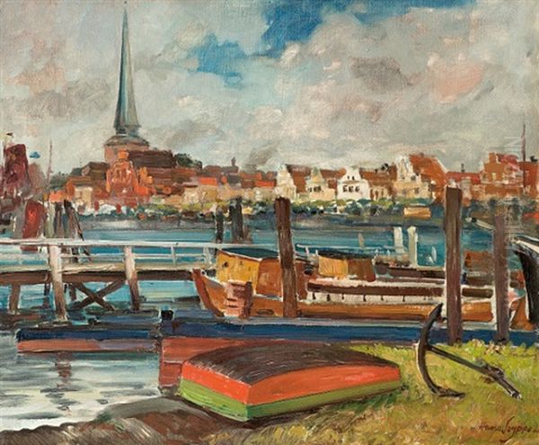 Hafenszene Oil Painting by Hans Seyppel