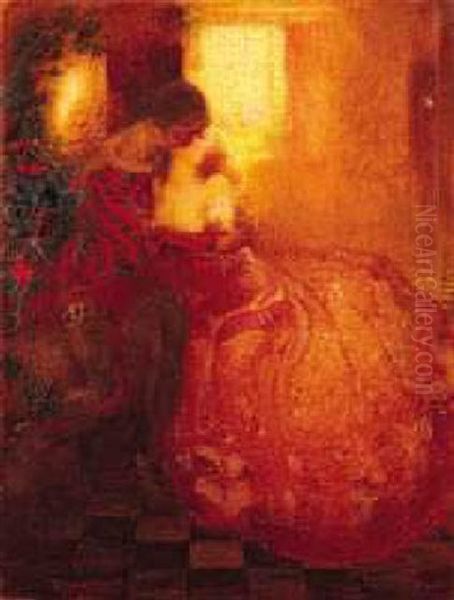 Lovers Oil Painting by William Shackleton