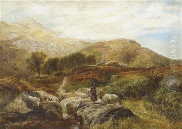 Views Of Glengarriff, 1861 (a Pair) Oil Painting by George Shalders