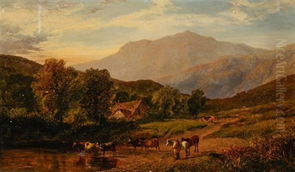 Near Betws-y-coed Oil Painting by George Shalders