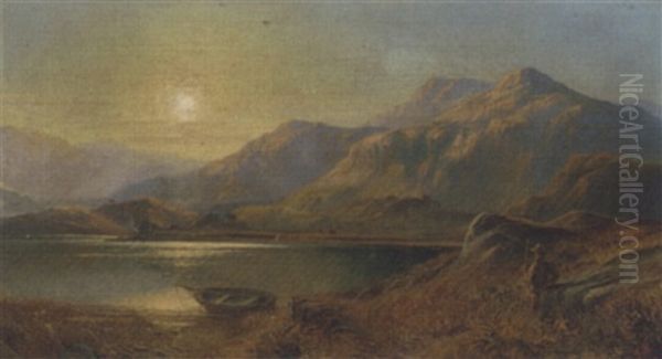 The Sunlit Loch Oil Painting by George Shalders