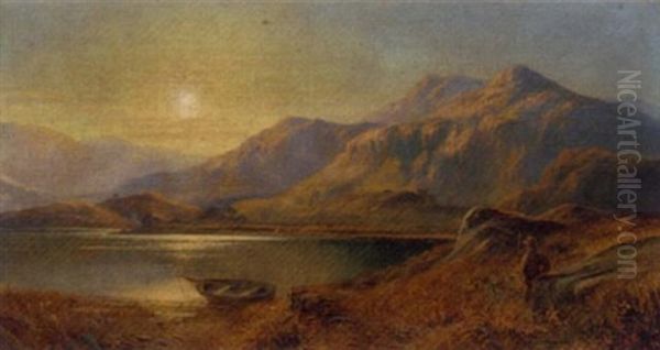 The Sunlit Loch Oil Painting by George Shalders