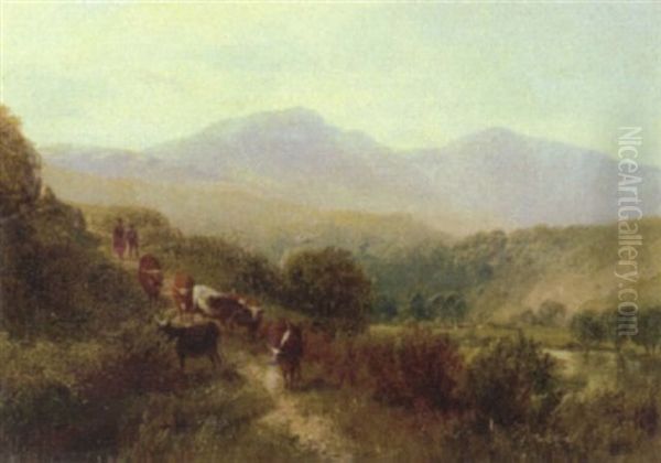 Returning From The Hills Oil Painting by George Shalders