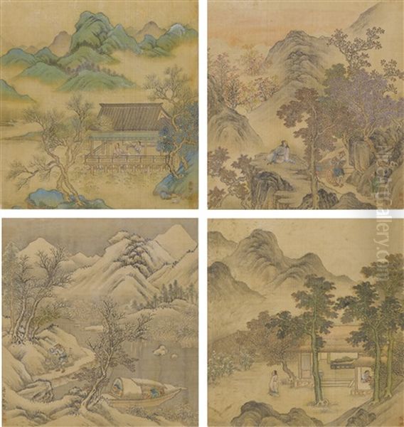 Scenery Of The Seasons Oil Painting by  Shangrui