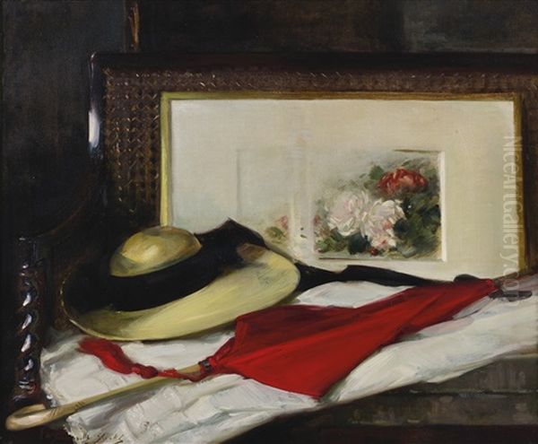 The Red Parasol by William Somerville Shanks