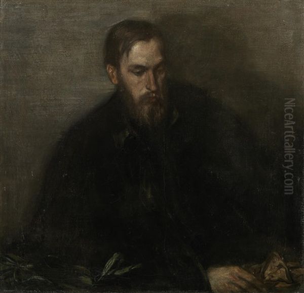 Portrait Of Thomas Sturge Moore Oil Painting by Charles Haslewood Shannon