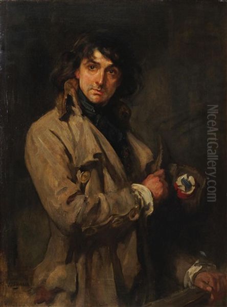 Sir John Martin Hardy As Sydney Carton In The Only Way Oil Painting by James Jebusa Shannon