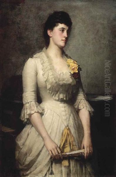 Ready For The Ball Oil Painting by James Jebusa Shannon