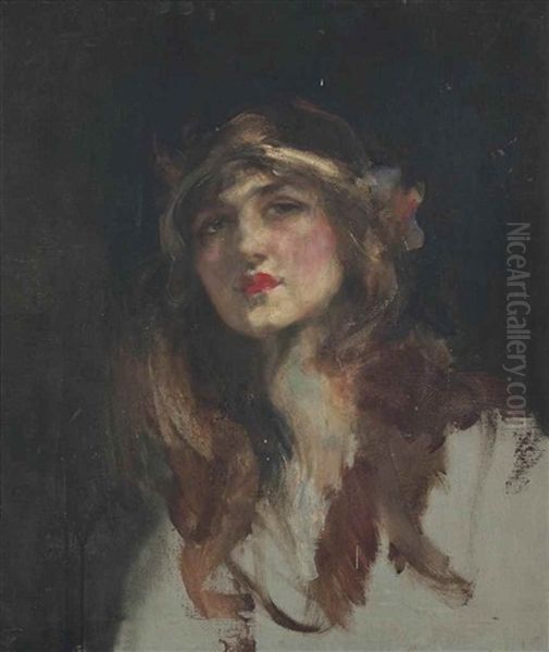 Study For 'portrait Of Lily Elsie Oil Painting by James Jebusa Shannon