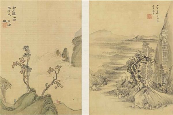 Landscapes After Old Masters (album W/10 Works) by  Shao Mi