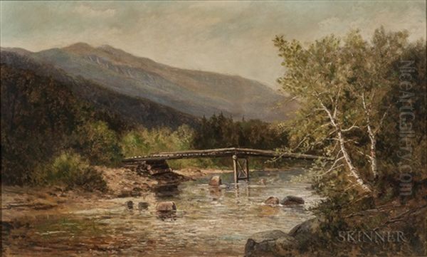 Mt. Washington And Ellis River, Jackson, New Hampshire Oil Painting by Frank Henry Shapleigh