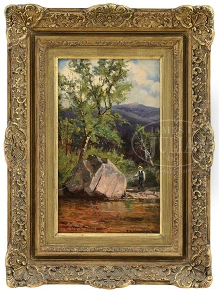 On Wildcat Brook-jackson, N.h Oil Painting by Frank Henry Shapleigh