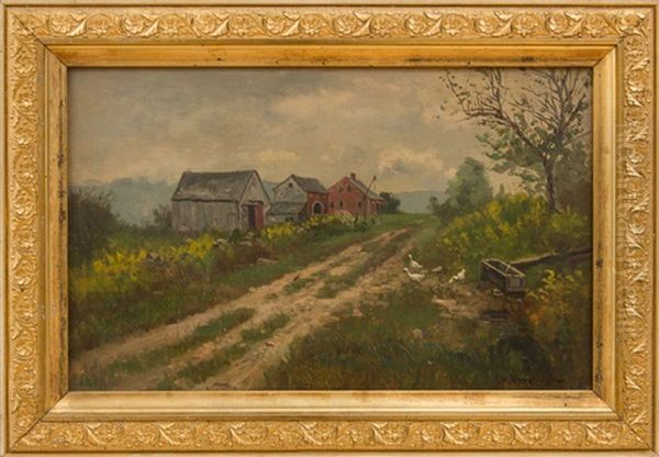 Old Farm House At Jackson, Nh Oil Painting by Frank Henry Shapleigh