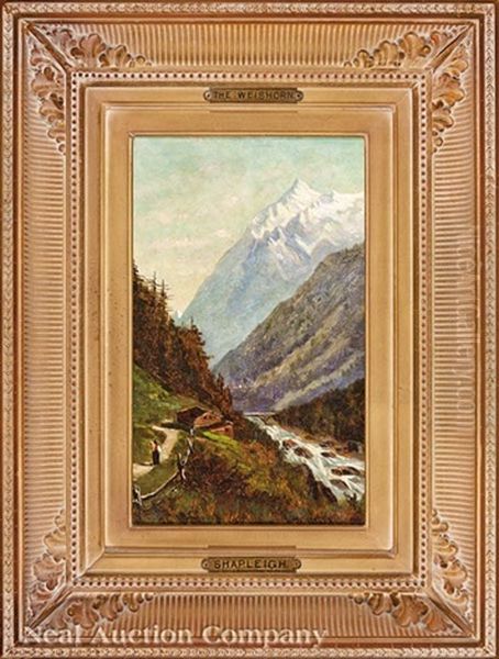 The Weisshorn (white Peak), Switzerland Oil Painting by Frank Henry Shapleigh