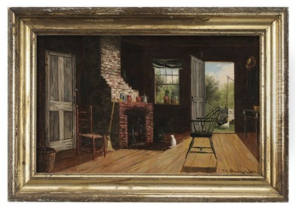 Old Kitchen In Bartlett, N. H. Oil Painting by Frank Henry Shapleigh