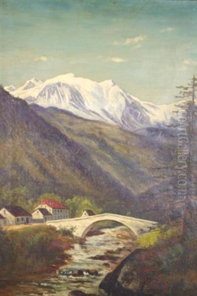 Mount Blanc Oil Painting by Frank Henry Shapleigh