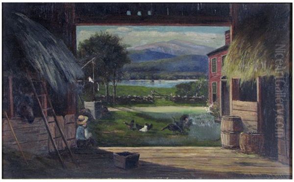 View Of Mt. Washington From The Barn Oil Painting by Frank Henry Shapleigh