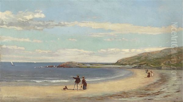 Seascape At Newport Oil Painting by Frank Henry Shapleigh