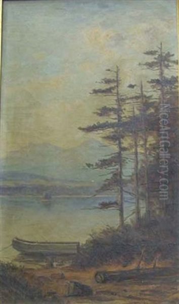 Mote Mountain From Walker's Pond, Conway, Nh Oil Painting by Frank Henry Shapleigh